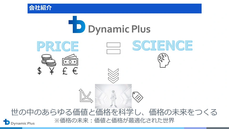 ダイナミックプラス社は「価格の未来」をつくることをビジョンとして掲げている