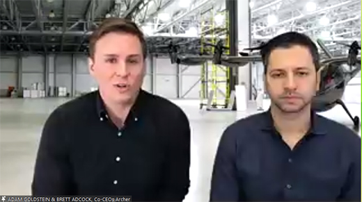 投資セミナーに登壇するArcher社の創業者Adam Goldstein氏とBrett Adcock氏