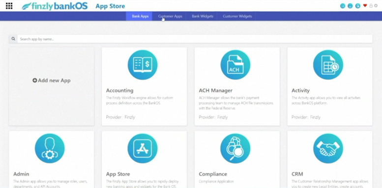 口座開設・管理、ローン、海外為替、ACH管理、アプリストア、コンプライアンス、CRM、店舗キオスク端末管理などの分野でのフィンテック機能を導入できる