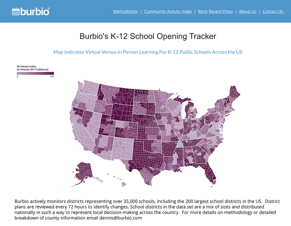 Burbio’s School Opening Tracker