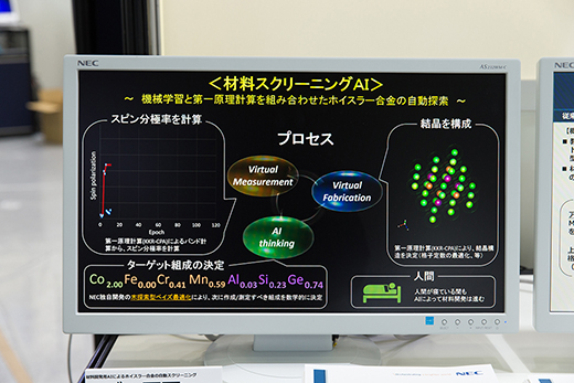 材料スクリーニングAI 解説の様子